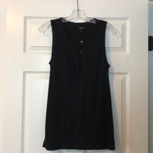 Talbots Bow Tie Sleeveless Blouson Shell